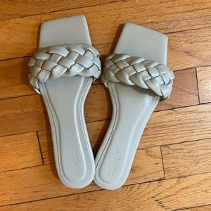 Green Braided Sandals